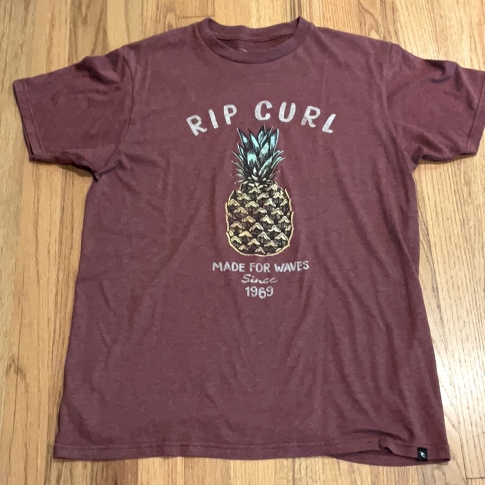 Rip Curl - T-Shirt - Red Bordeaux - Size M - Men’s TEE - Picture 5 of 5